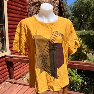 100% silk silk screened T-shirt, women’s medium/large